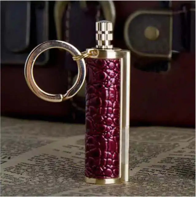 Outdoor Multifunctional Portable Match Keychain, Refillable Lighter, Metal Windproof, Camping Ignition Tool, Men's Gadgets